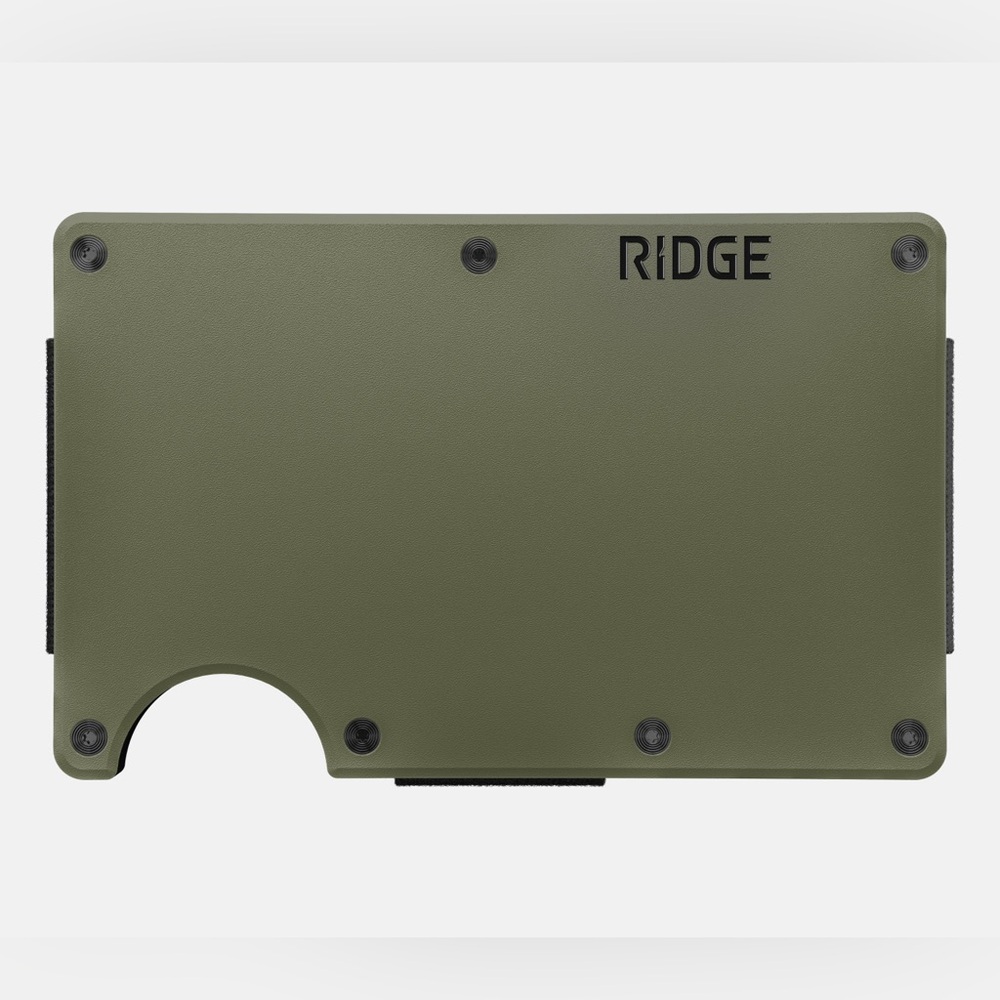 Ridge RFID Wallet, Matte Olive Aluminum, NWT, NIB